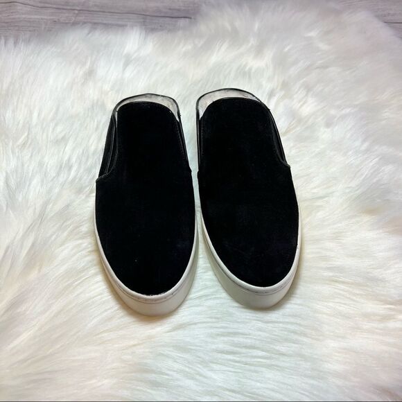 Vince Women's Garvey Slip-On Sneakers Backkess Mule Shearling Black Size 6 - Picture 1 of 9
